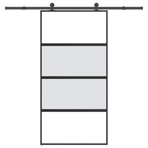 vidaXL bīdāmās durvis aparatūras komplektu 102,5x205 cm rūdīts stikls