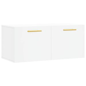 vidaXL sienas skapītis, balts, 80x36,5x35 cm, inženierijas koks