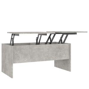 vidaXL kafijas galdiņ&scaron; betona pelēks 102x50,5x46,5cm inženierijas koks