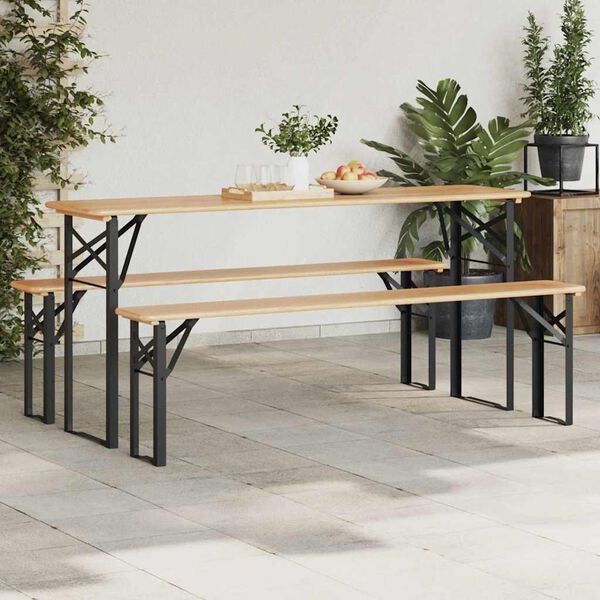 vidaXL Alus galda kāja 2 pcs Melna 39 x 3 x 75 cm