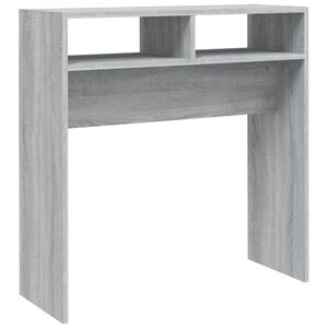 vidaXL konsoles galds, pelēka ozolkoka, 78x30x80 cm, inženierijas koks
