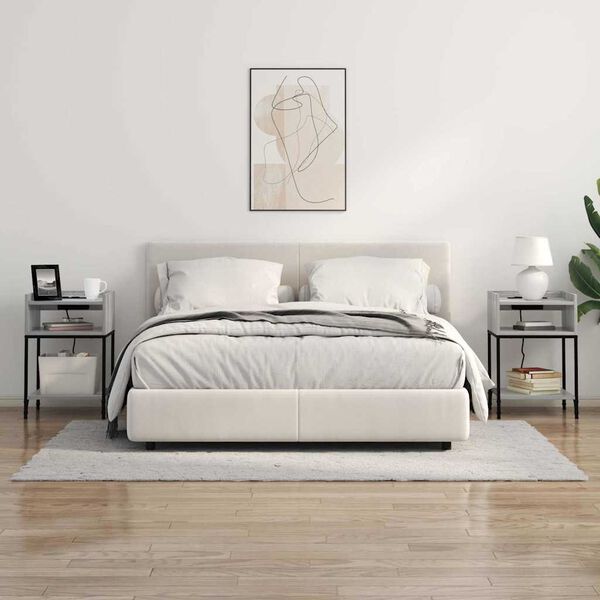 vidaXL Nakts skapītis Pelēks Sonoma 40 x 40 x 61 cm Inženierijas koks