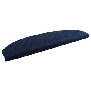 vidaXL Pa&scaron;līmējo&scaron;i paklāji kāpnēm 15 pcs Tum&scaron;i zils 80 x 24,5 x 3,5 cm