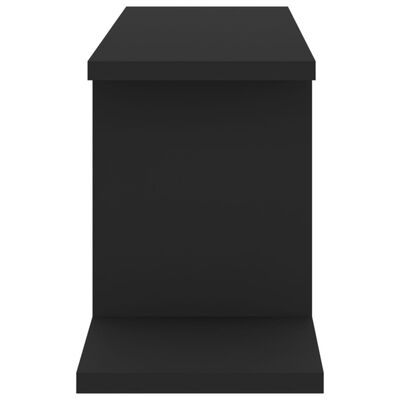 vidaXL sienas TV skapītis, melns, 125x18x23 cm, skaidu plāksne