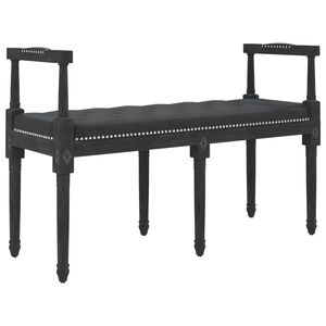 vidaXL sols, melns, 110x40x70 cm, samts