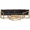 vidaXL Āra dīvānu komplekts 5 pcs Balta un melna 79 x 79 x 37 cm