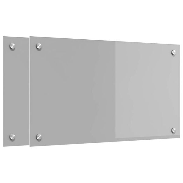 vidaXL Virtuves aizsargpanelis 2 pcs Gai&scaron;i pelēks 70 x 40 cm