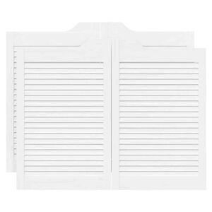 vidaXL veramas durvis, žalūziju dizains, 2 gab., balti, 80x100 cm