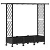 vidaXL Pacelta gulta ar treliem un jumtu Melns 164 x 40 x 127 cm PP