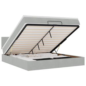 vidaXL Osmaņu gultas rāmis ar matrača&LED 160x200cm Velvet