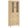 vidaXL augstais skapis, ozolkoka, 69,5x34x180 cm, inženierijas koks