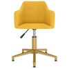 vidaXL grozāmi virtuves krēsli, 6 gab., dzeltens samts