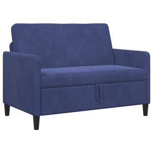 vidaXL Sofas ar uzglabā&scaron;anu 2-vietīgs Policijas zila 122 x 78 x 87 cm