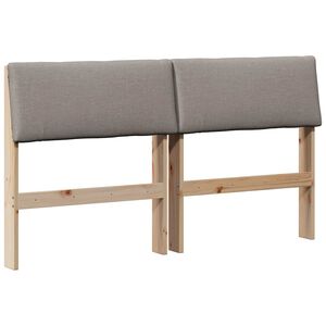 vidaXL Mīkstināts gultas galvgalis Pelēkbrūna 135 cm
