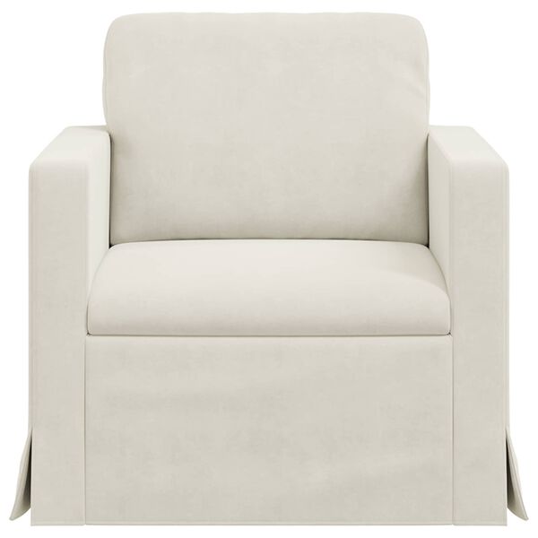 vidaXL Dīvāns Krēmkrāsa Vispārējās izmēri: 78 x 78 x 80 cm (P x D x A)