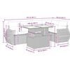 vidaXL 6-daļīgs dārza dīvānu komplekts,matrači, gai&scaron;i pelēka PE pinums