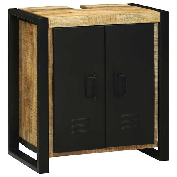 vidaXL Vannas istabas mēbeļu komplekts 4 pcs Brūna Cieta mango koksne