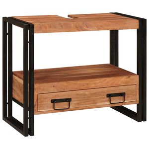 vidaXL Skaistumkop&scaron;anas skapītis Brūna Cietā akācijas koks