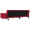 vidaXL 2-vietīga dīvāngulta ar diviem spilveniem, vīnsarkans samts