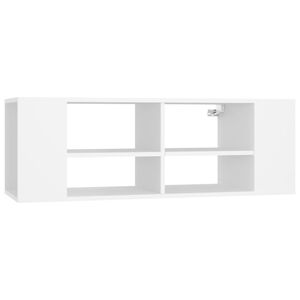 vidaXL sienas TV skapītis, balts, 102x35x35 cm, inženierijas koks