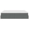 vidaXL Osmaņu gultas rāmis ar matračiem tum&scaron;i pelēks 180x200cm audums