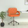 vidaXL grozāms virtuves krēsls, oranža mākslīgā āda