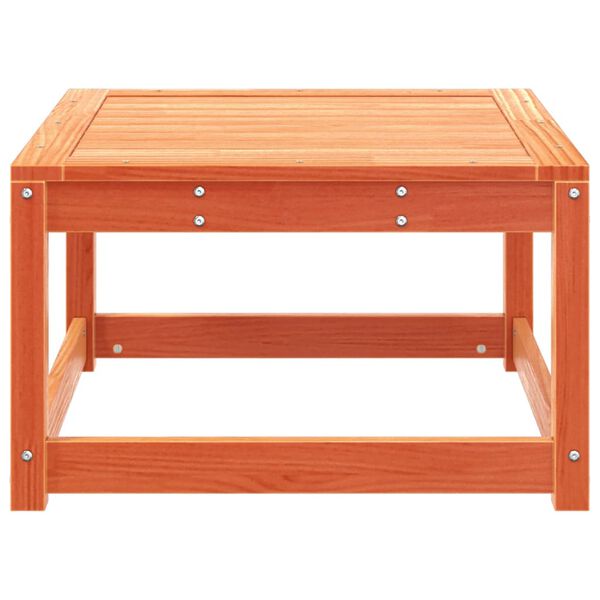 vidaXL dārza kājsoliņ&scaron;, vaska brūns, priedes masīvkoks