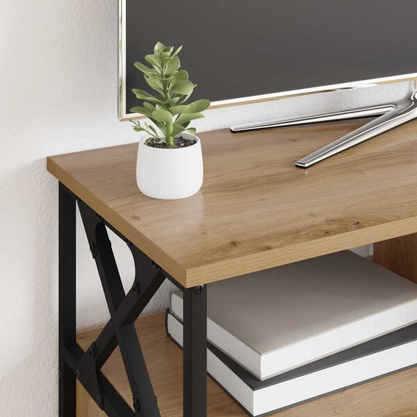 vidaXL Televizora skapī&scaron;a ar atvilktni Artisānā ozols 90 x 33 x 45 cm