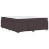 vidaXL Gultas rāmis ar matraci Tum&scaron;i brūna 180 x 200 cm audums