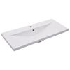 vidaXL iebūvējama izlietne, 91x39,5x18,5 cm, balta keramika