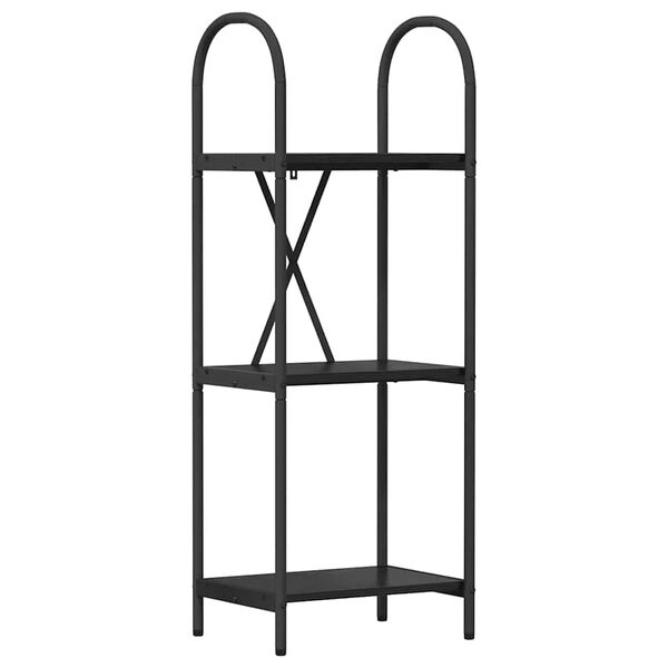 vidaXL Grāmatu plaukts Melns ozolkoks 40 x 30 x 109 cm