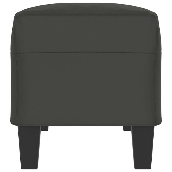 vidaXL sols, tum&scaron;i pelēks, 100x35x41 cm, mikro&scaron;ķiedras audums