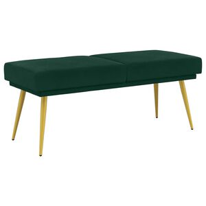 vidaXL Divslāņu sola Tum&scaron;i zaļ&scaron; 120 x 45 x 46 cm Samts