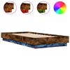 vidaXL gultas rāmis ar LED, ozolkoka krāsā, 90x200 cm