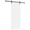 vidaXL Slīdo&scaron;ās durvis 93 x 232 cm Inženierijas koks Balta un melna