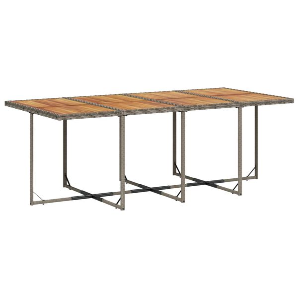 vidaXL 13-daļīgs dārza mēbeļu komplekts ar matračiem, pelēks PE