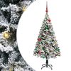 vidaXL Mākslīgā Ziemassvētku eglīte su 150 LED ar statīvu Balts 150 cm
