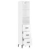vidaXL augstais skapītis, balts, 34,5x34x180 cm, inženierijas koks