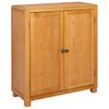 vidaXL Plakans ar uzglabā&scaron;anu Brūna 80 x 35 x 95 cm Cietā ozola koks