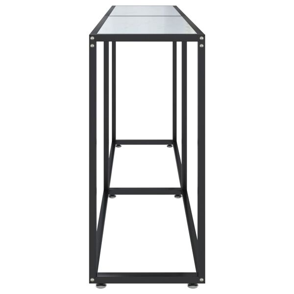 vidaXL konsoles galdiņ&scaron;, marmora raksts, 180x35x75,5 cm, rūdīts stikls