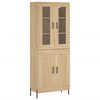 vidaXL augstais skapis, ozolkoka, 69,5x34x180 cm, inženierijas koks