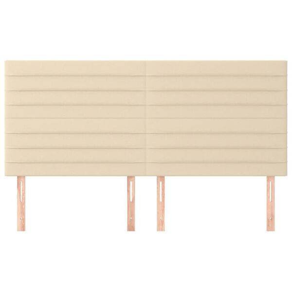 vidaXL galvgalis, krēmkrāsas, 180x5x118/128 cm, audums