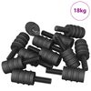vidaXL Standoff skrūve 4865 gab. Melna M4 Gumija un tērauds