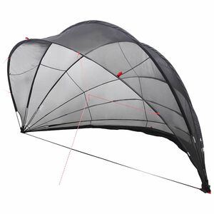 vidaXL Baseina kupols 592 x 590 x 275 cm Melna