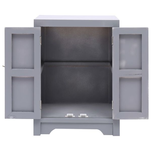 vidaXL naktsskapītis, 38x28x52 cm, pelēks paulonijas koks