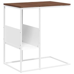vidaXL galdiņ&scaron;, balts, 55x36x59,5 cm, inženierijas koks