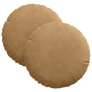vidaXL Sēdvietas spilventiņi 2 gab. Samts Brūna &Oslash;30 x 13 cm