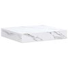 vidaXL Sienas plaukts 4 pcs Balts marmors 23 x 23,5 x 4 cm