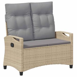 vidaXL Dārza sols ar spilvenu Bē&scaron;a un gai&scaron;i pelēka 105 x 60 x 112 cm