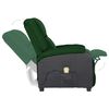 vidaXL elektrisks masāžas krēsls, tum&scaron;i zaļa mākslīgā āda un audums